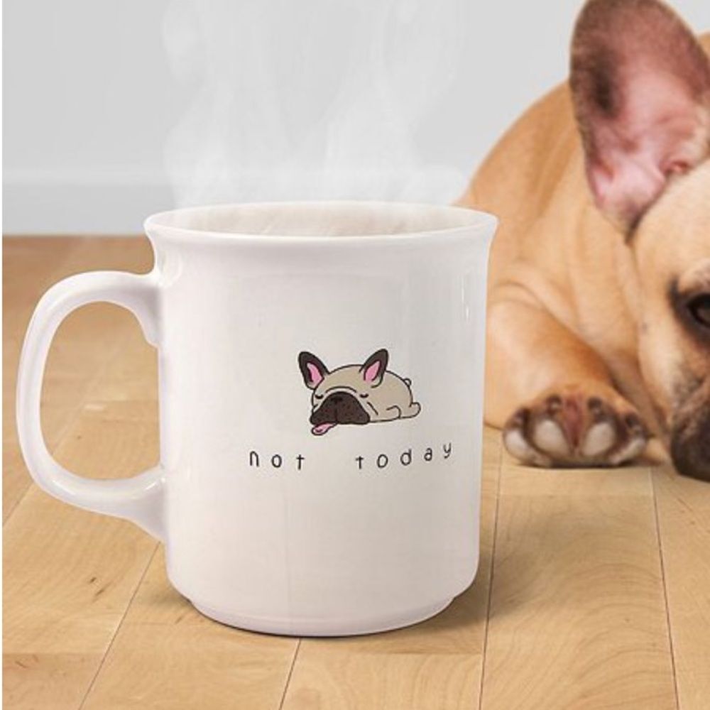 Fred Say Anything Coffee Mug NEW Ceramic Not Today French Bulldog 16 ounce